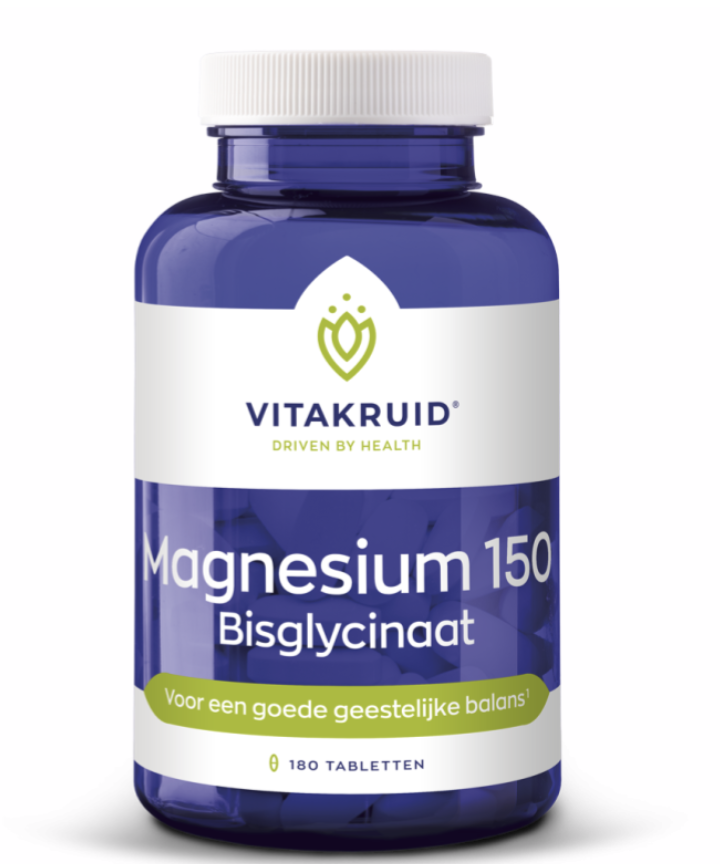 Vitakruid magnesium 150 Bisglycinaat 180 tabletten