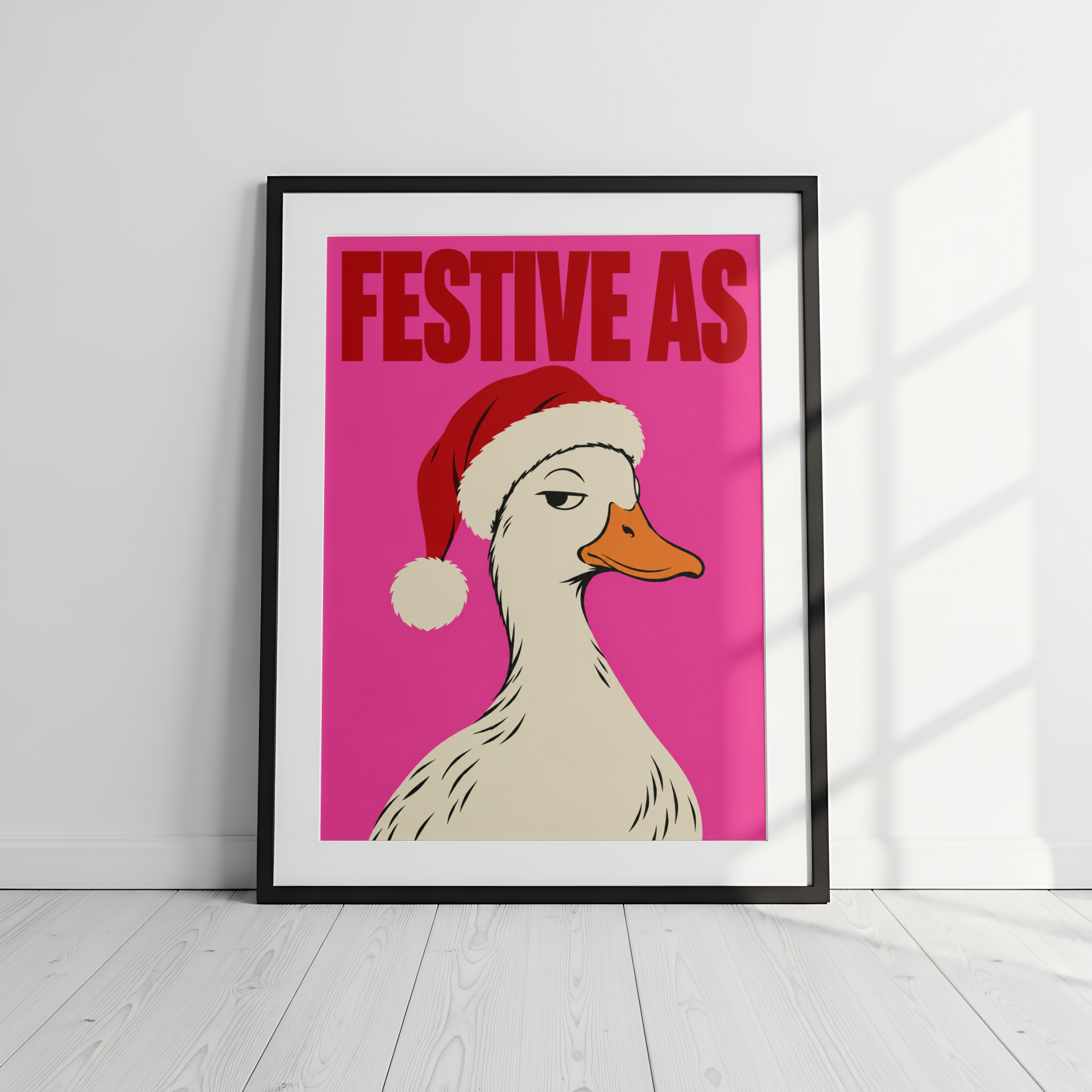 Festive As Duck Christmas Print
