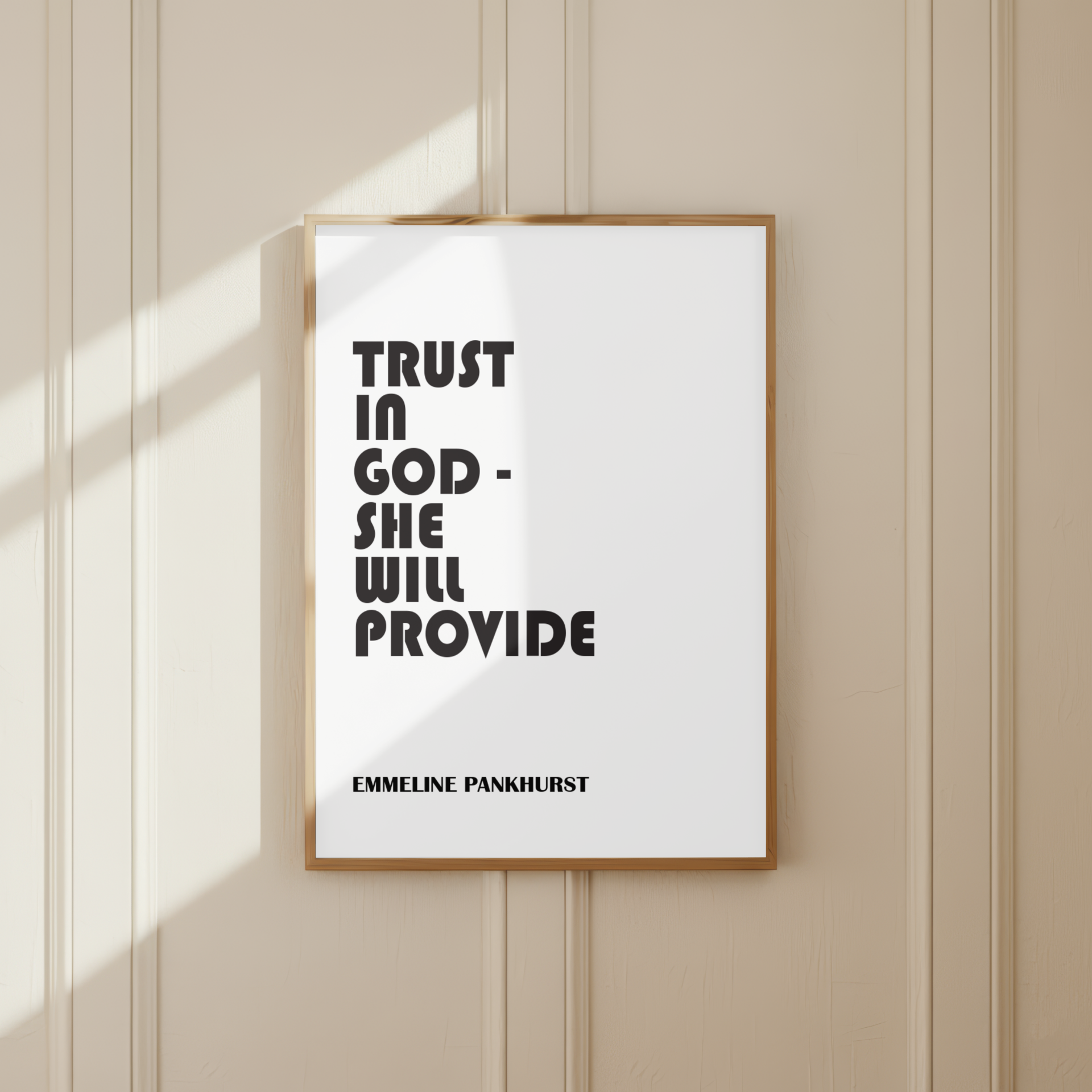 Emmeline Pankhurst - Trust In God - She Will Provide