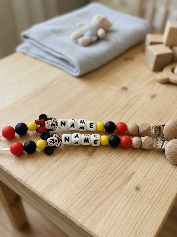 Handmade personalised Disney pacifier clip