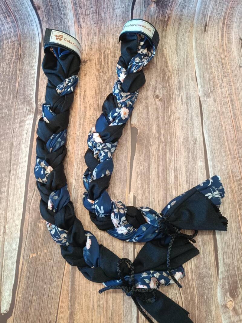 TailBag dreiteilig Blumen blau