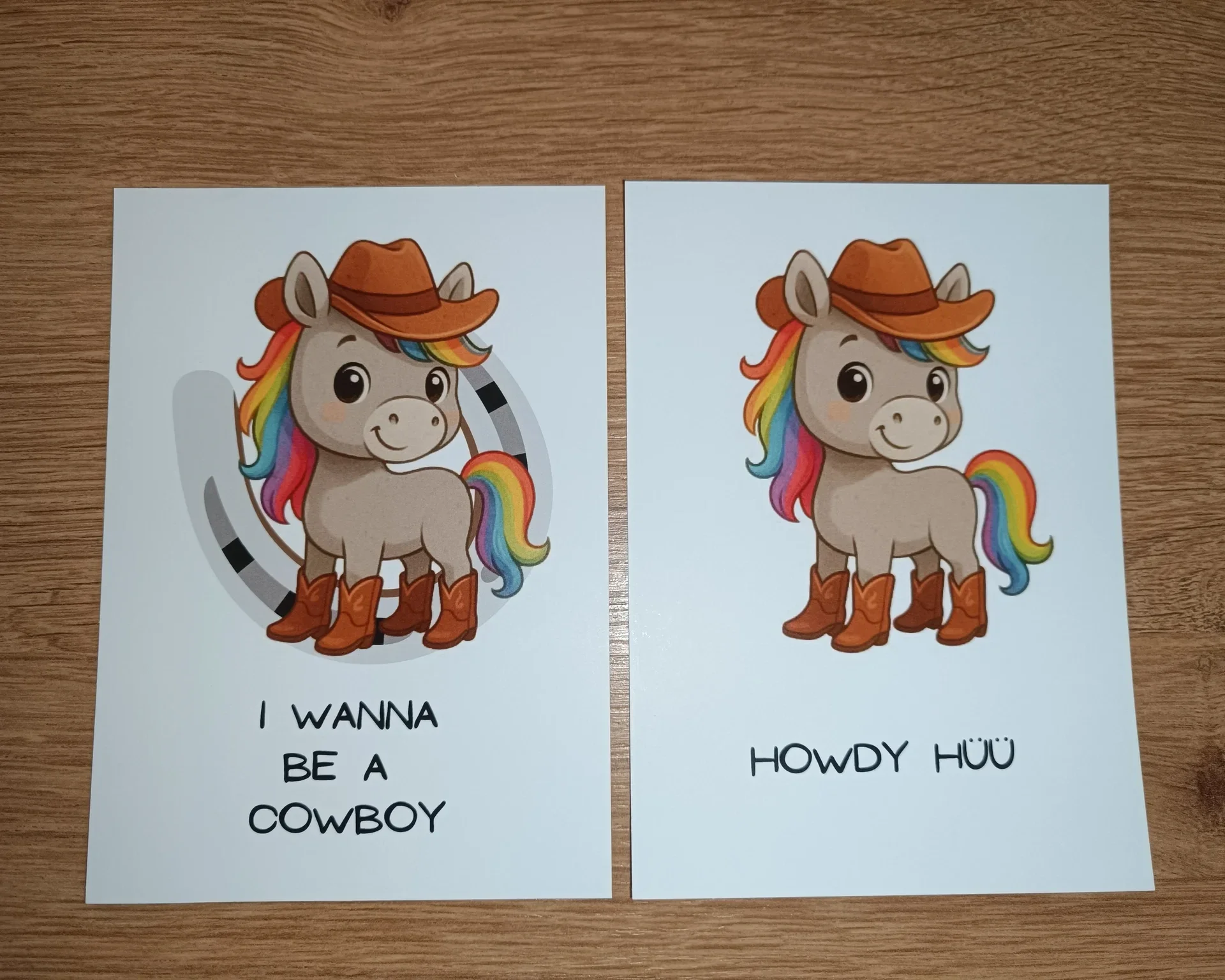 Postkarte Cowboy-HÜÜ