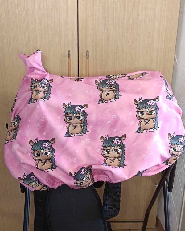 Sattelschoner Softshell Zornrösschen rosa