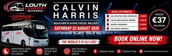 CALVIN HARRIS 22ND AUGUST BOUCHER PLAYING FIELDS