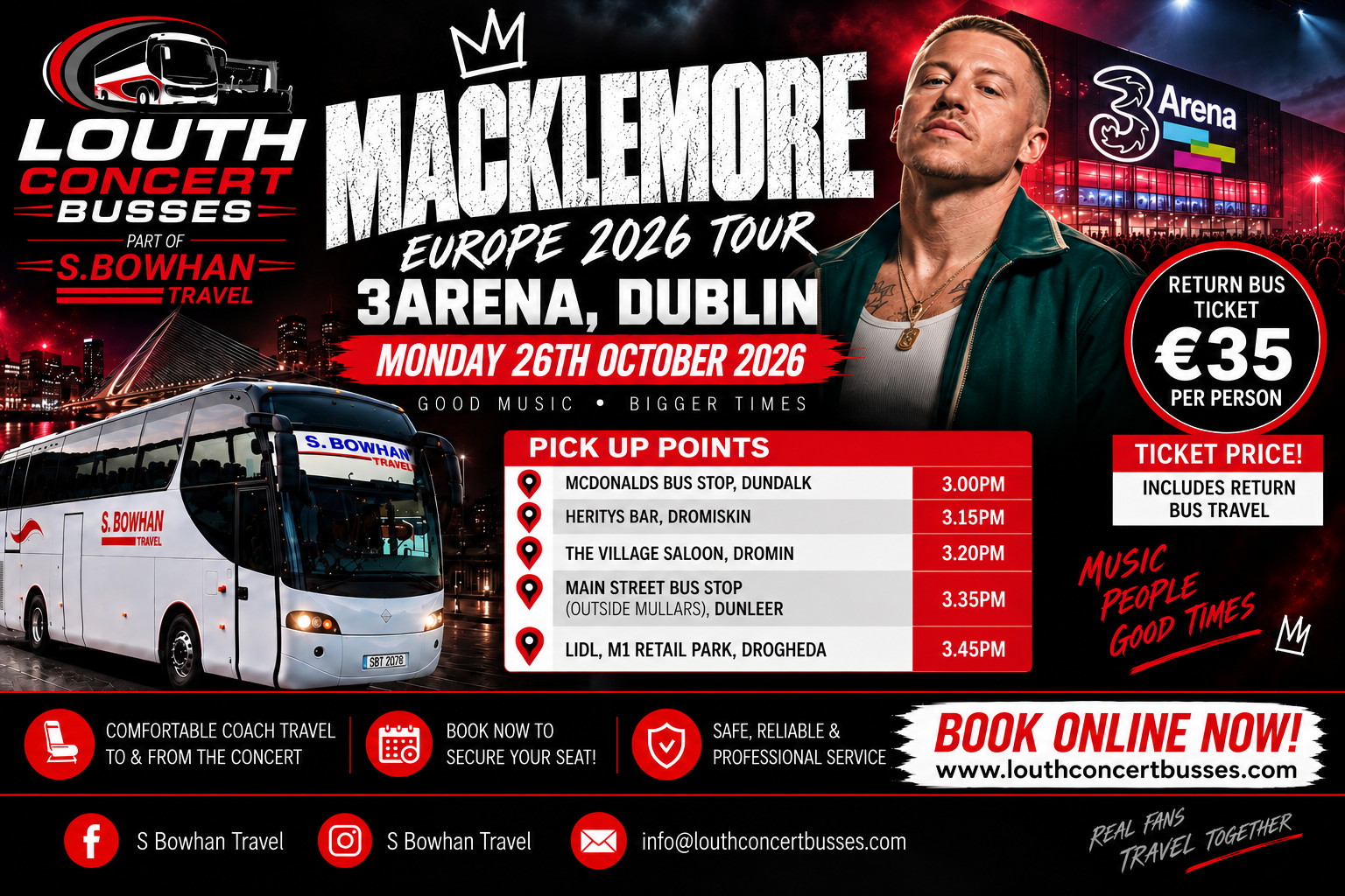 MACKLEMORE 3 ARENA 26th OCTOBER