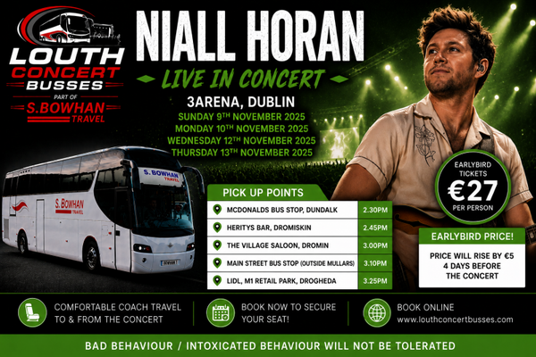 NIALL HORAN 9/10/12/13 NOVEMBER 3 ARENA
