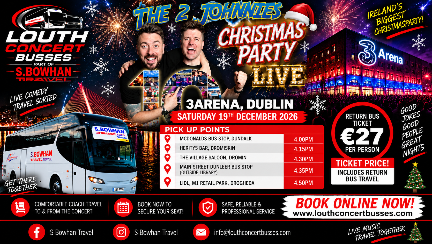 THE 2 JOHNNIES PODCAST LIVE 3 ARENA DECEMBER 19th