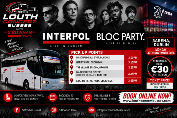 INTERPOL & BLOC PARTY 30TH NOVEMBER