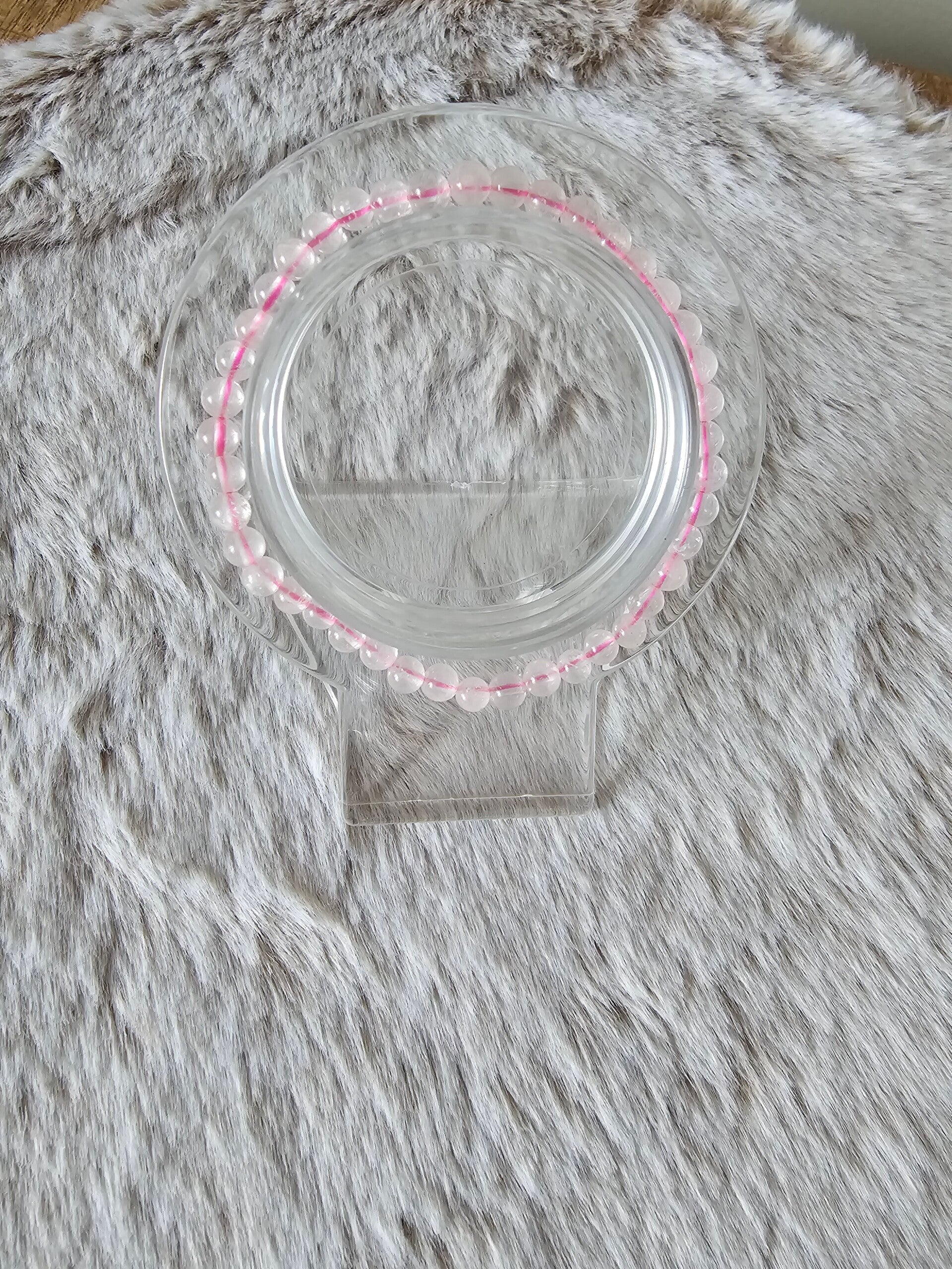 Rozenkwarts armband 4mm
