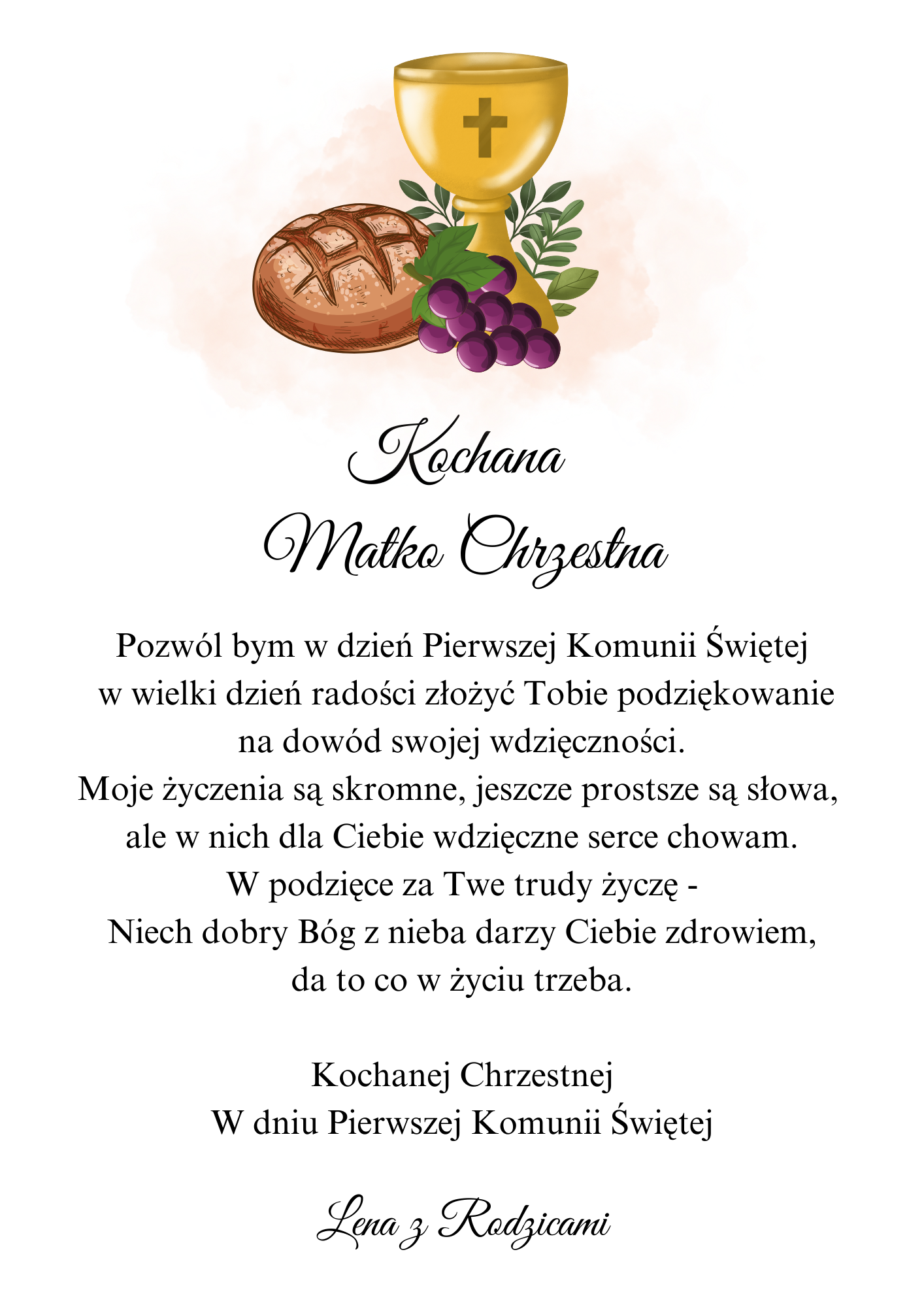 Podziękowanie w ramce