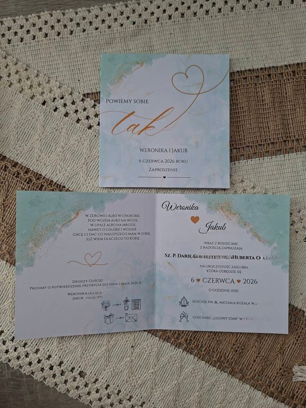 Zaproszenie składane nr 154