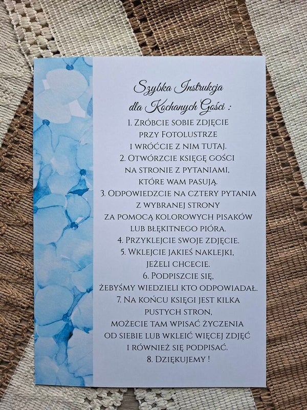 Instrukcja do Księgi Gości A4