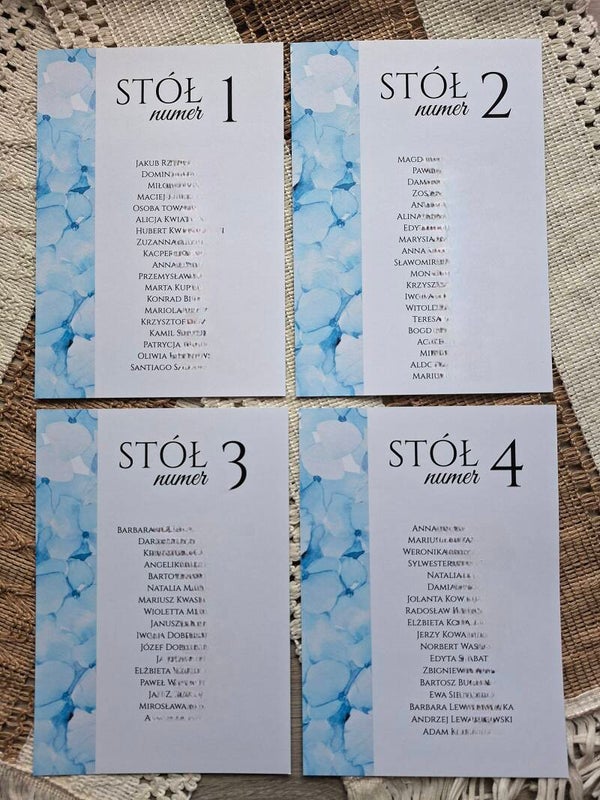 Plan stołów nr 8