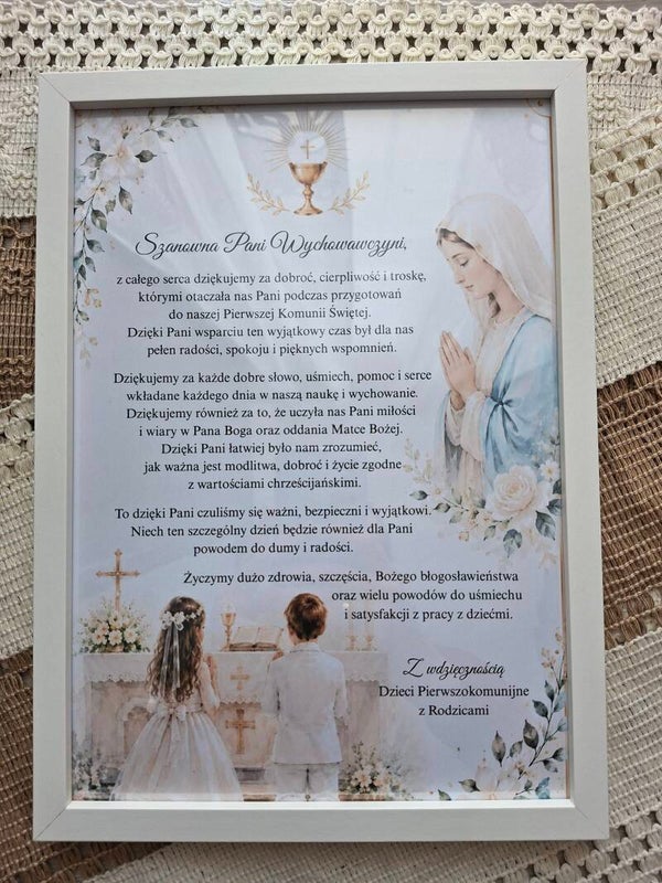 Podziękowanie w ramce nr 15