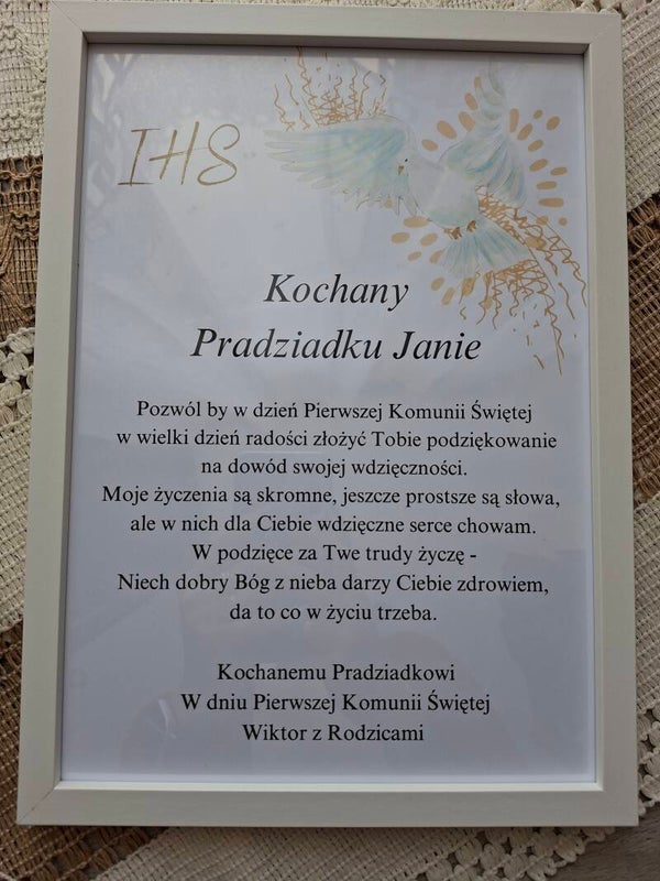 Podziękowanie w ramce nr 9