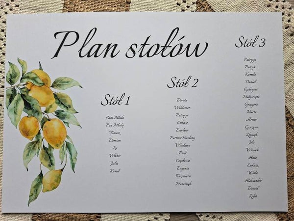 Plan stołów nr 9
