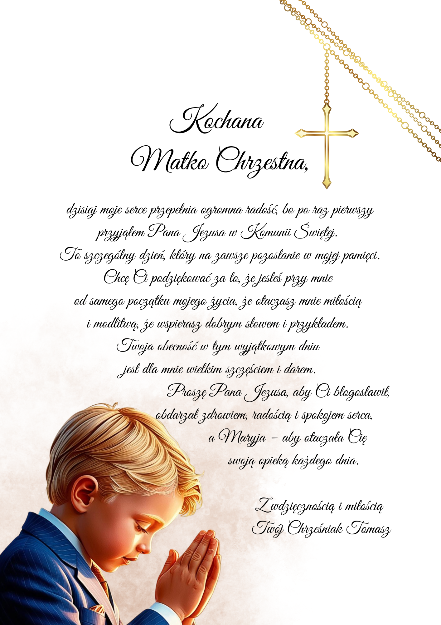 Podziękowanie w ramce