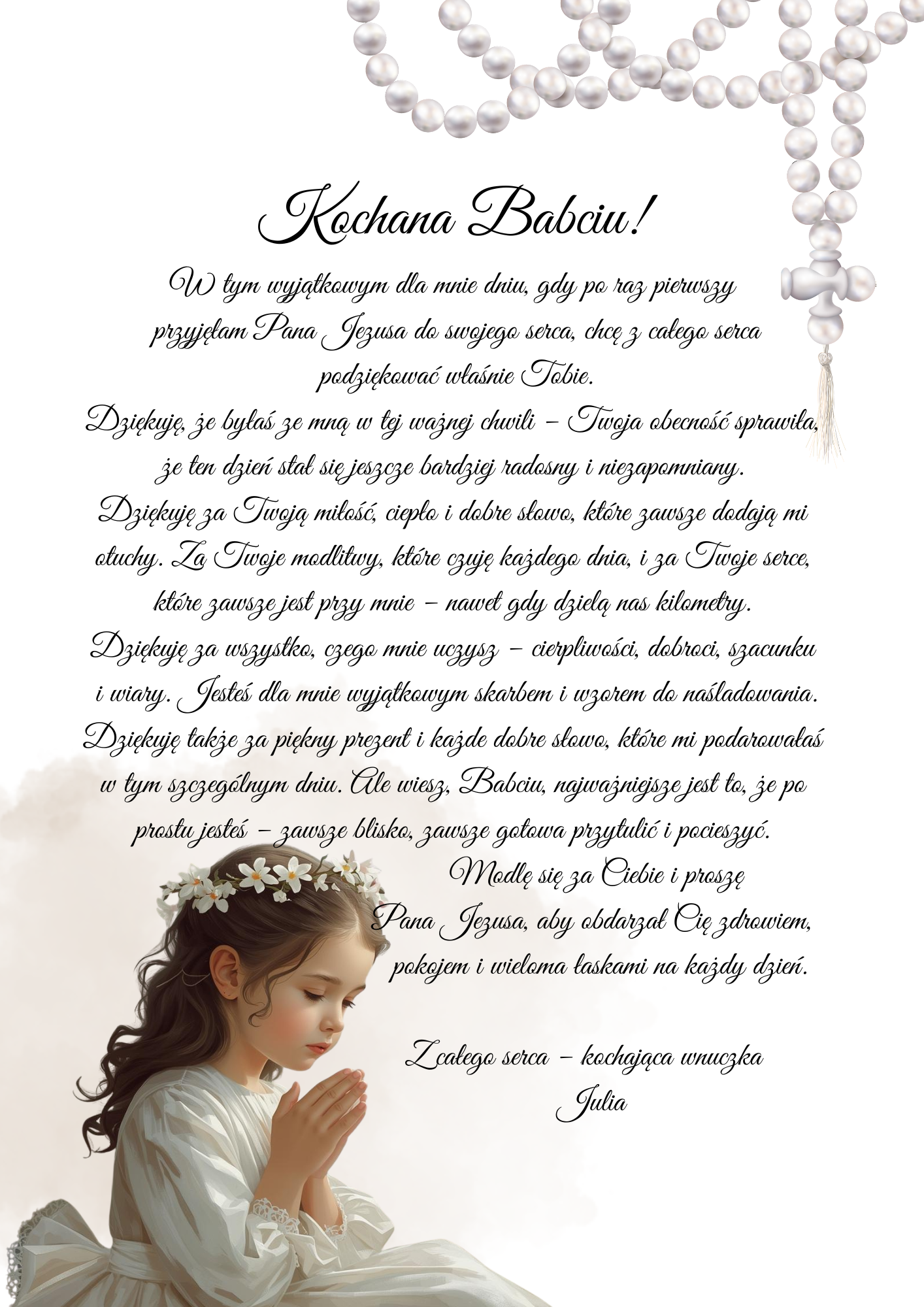 Podziękowanie w ramce