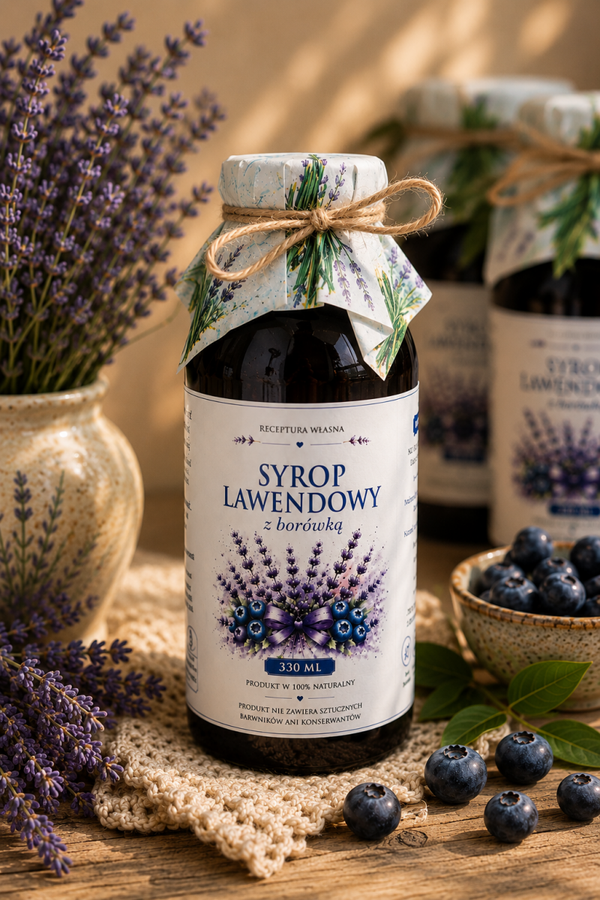 Syrop lawendowy z borówką 330 ml