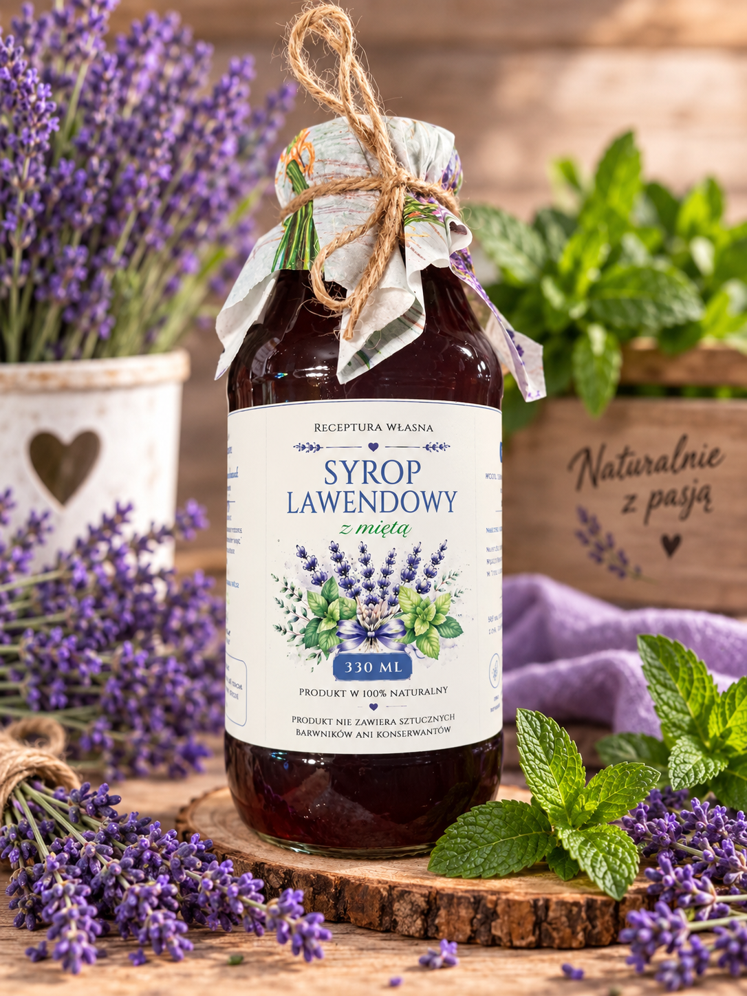 Syrop lawendowy z miętą 330ml