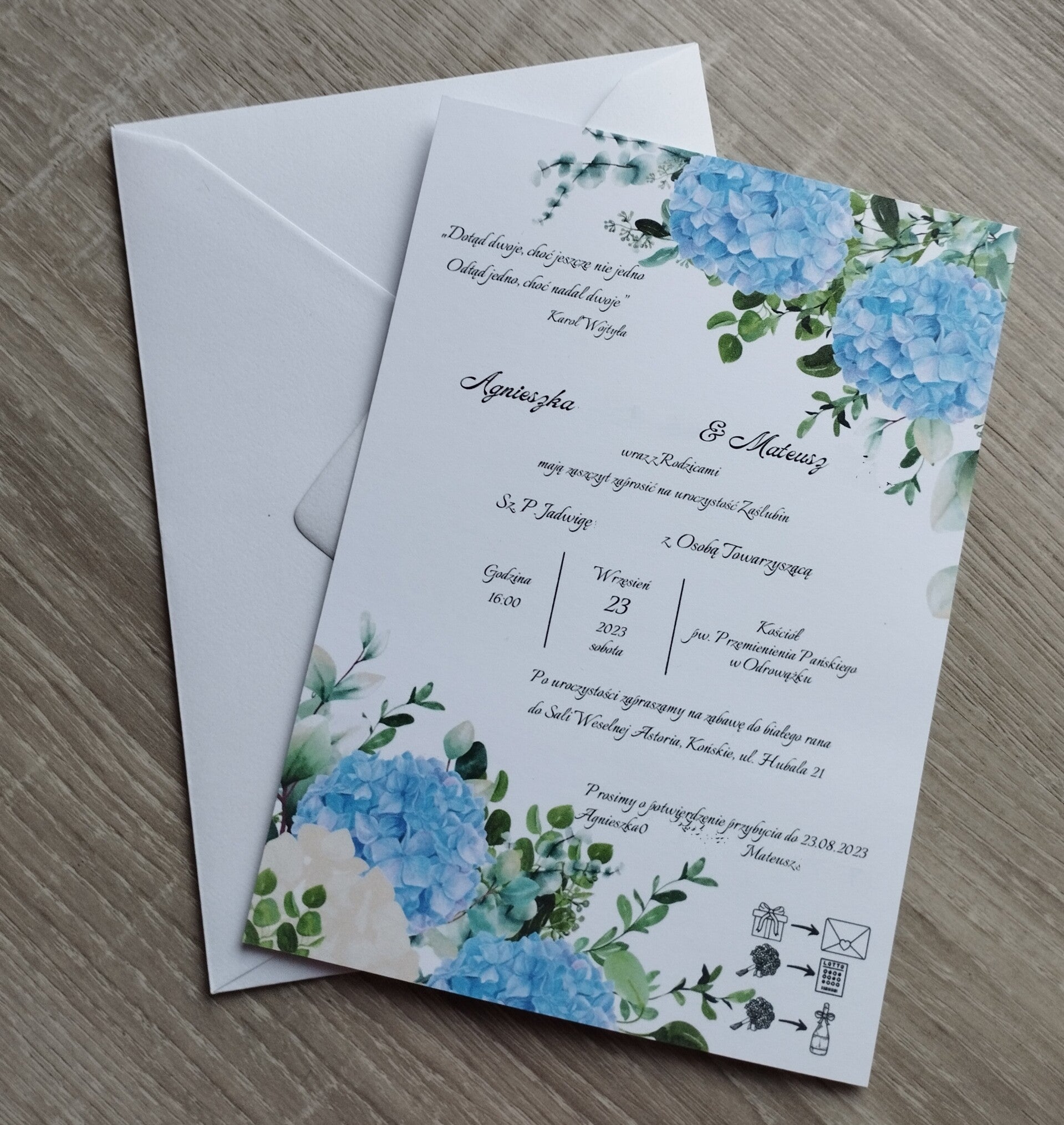 Zaproszenie jednokartkowe nr 24