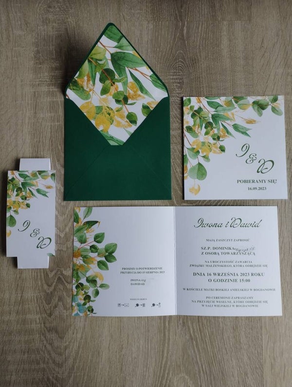 Zaproszenie składane nr 148