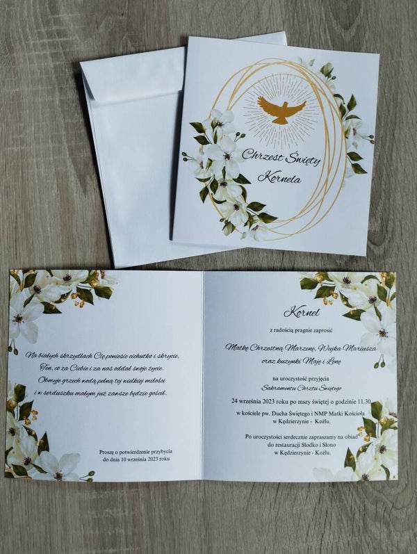 Zaproszenie Chrzest nr 11