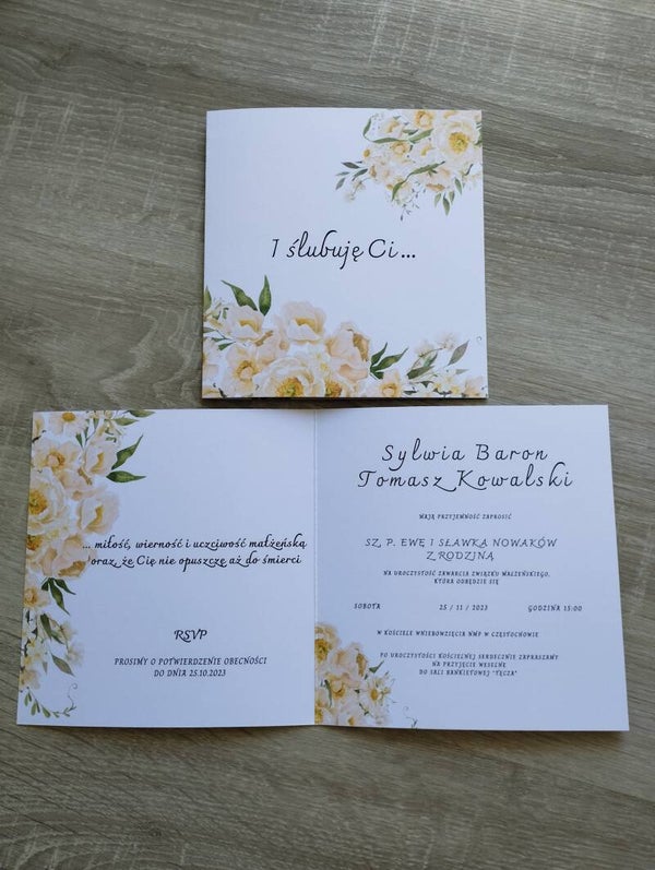 Zaproszenie składane nr 44