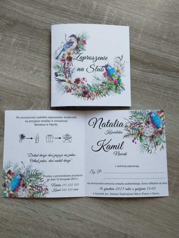 Zaproszenie składane nr 42