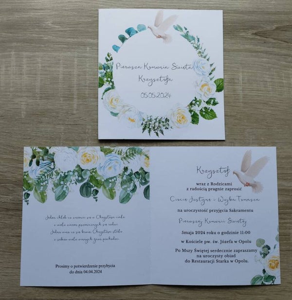 Zaproszenie składane nr 29