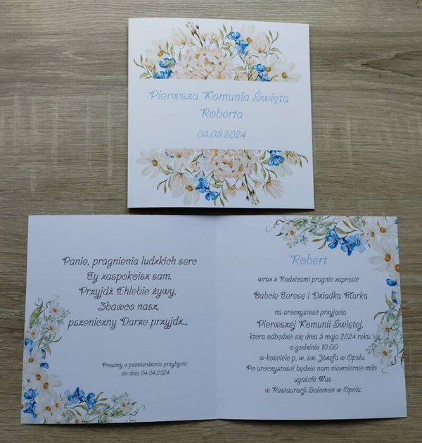 Zaproszenie składane nr 28