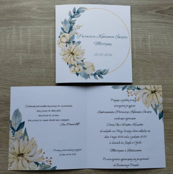 Zaproszenie składane nr 26