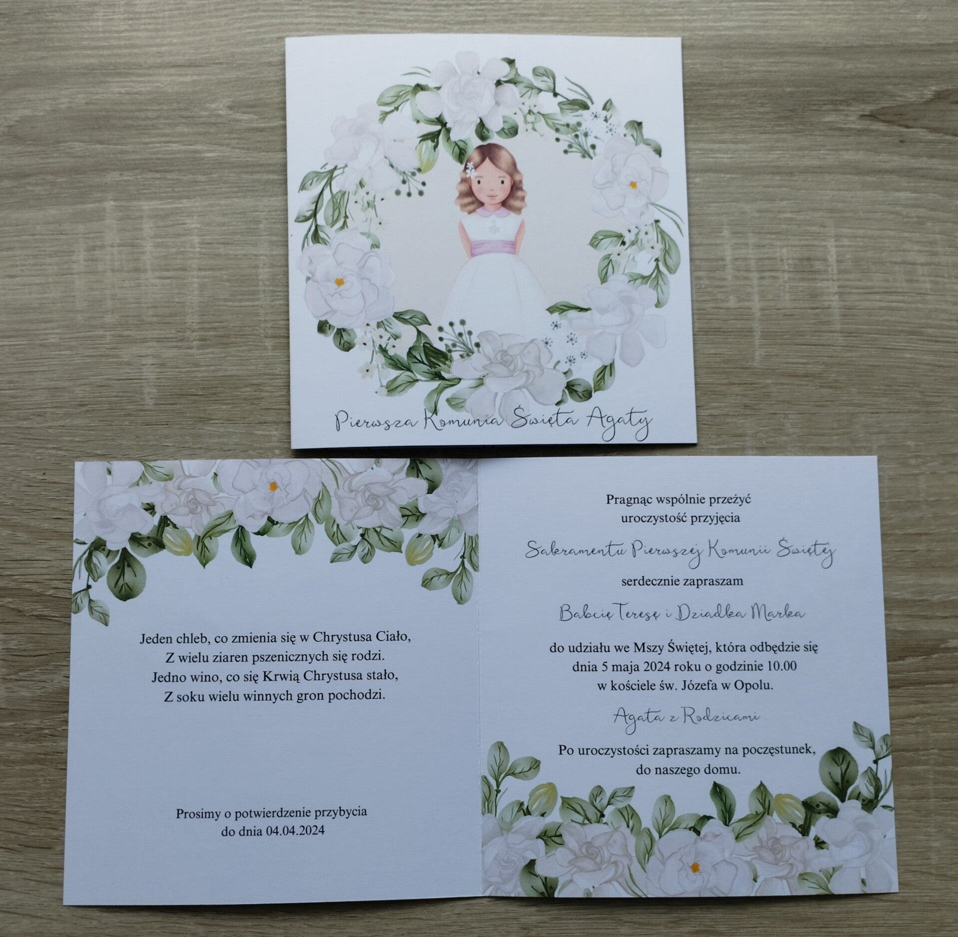 Zaproszenie składane nr 24