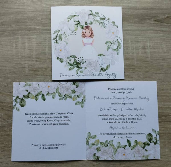 Zaproszenie składane nr 24