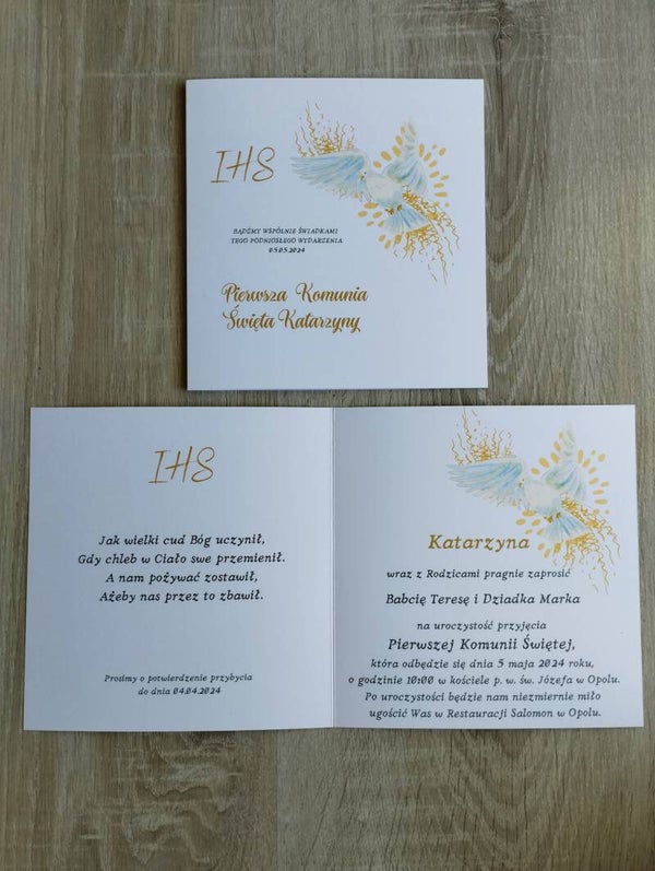 Zaproszenie składane nr 23