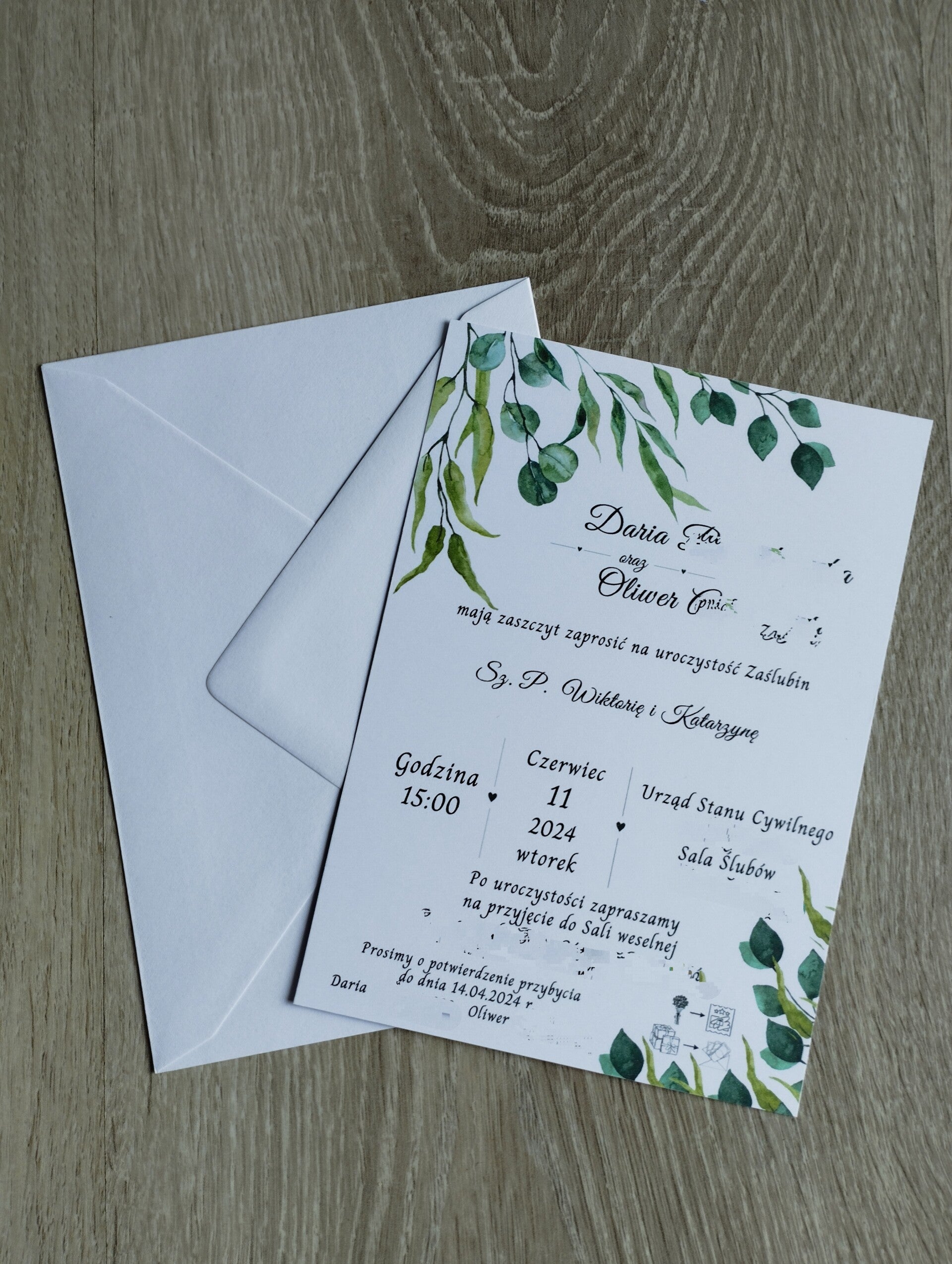 Zaproszenie jednokartkowe nr 22