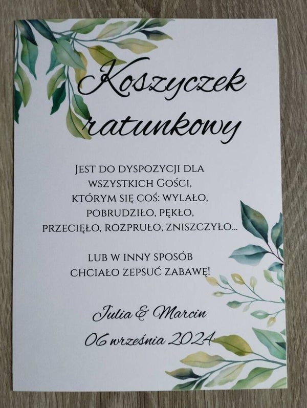 Koszyczek ratunkowy 13x18