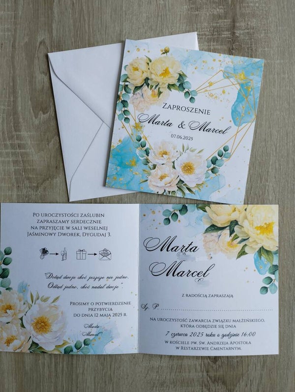 Zaproszenie składane nr 134