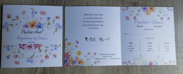 Zaproszenie składane