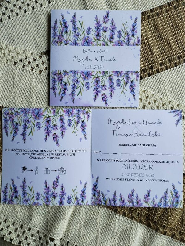 Zaproszenie składane nr 115