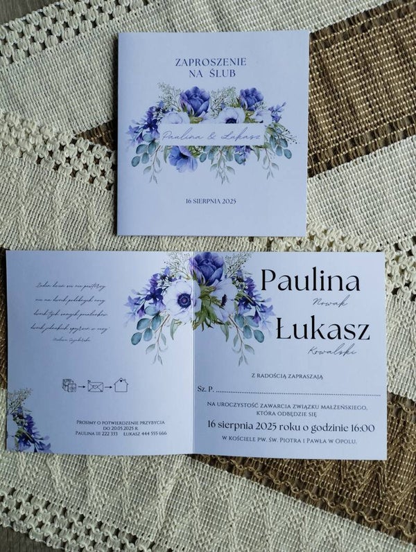 Zaproszenie składane nr 59