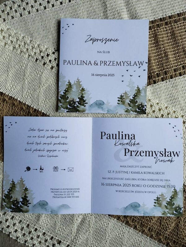 Zaproszenie składane