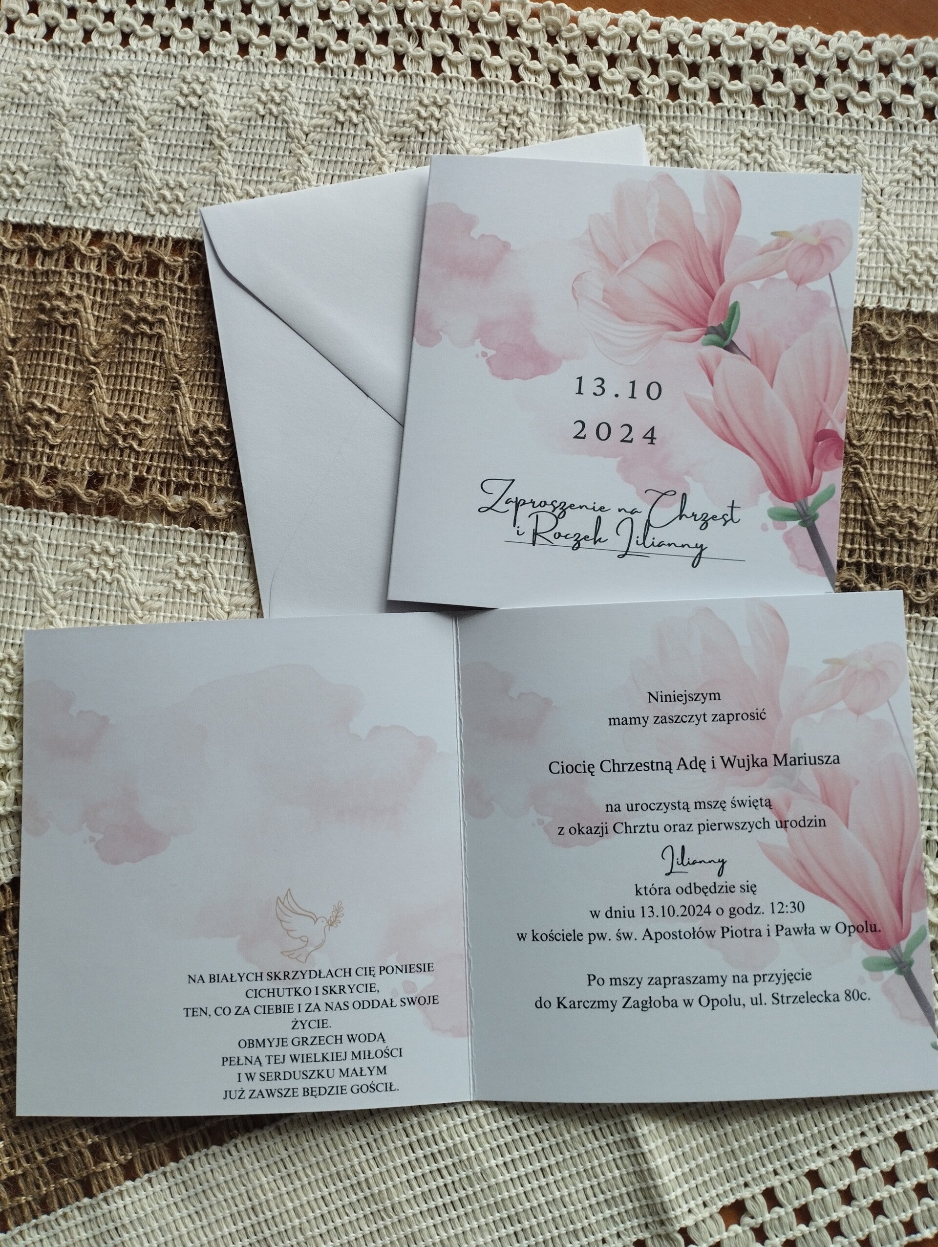 Zaproszenie Chrzest nr 9