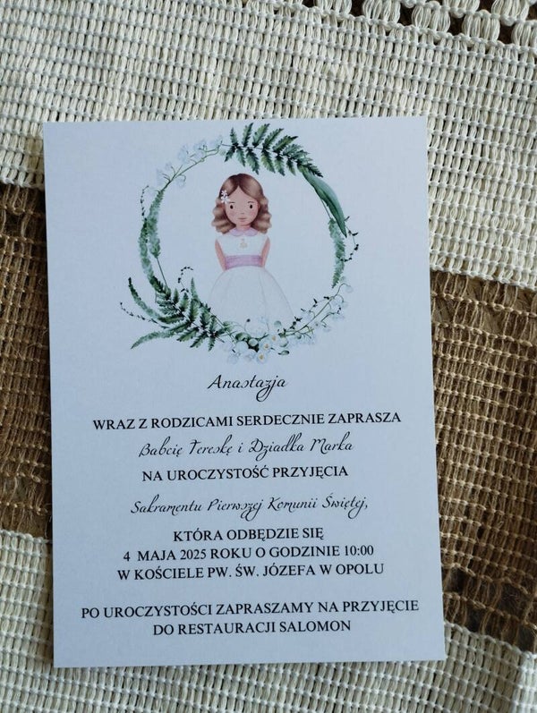 Zaproszenie jednokartkowe nr 13