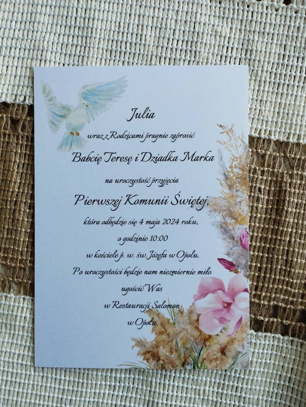 Zaproszenie jednokartkowe nr 14