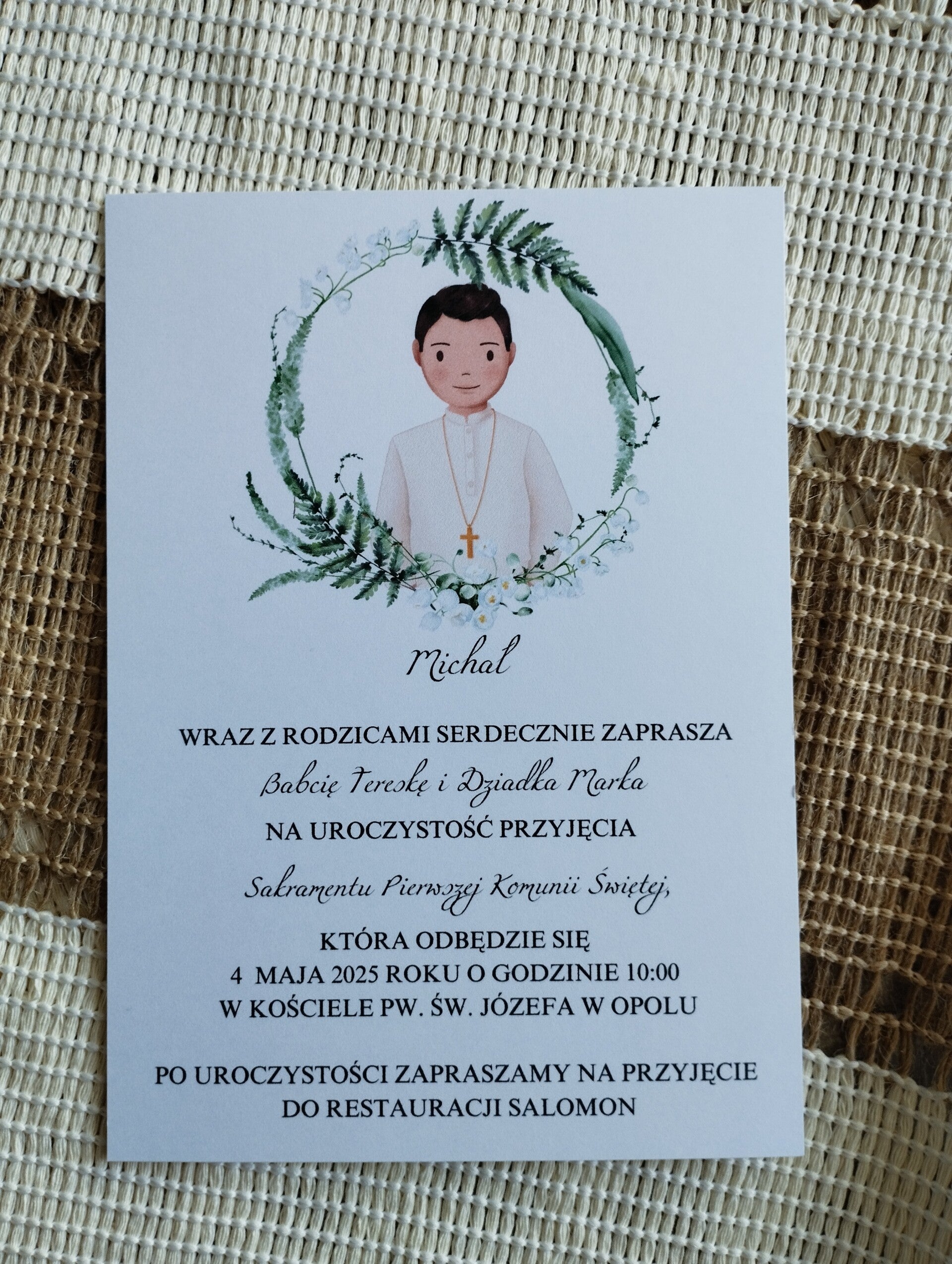 Zaproszenie jednokartkowe nr 15