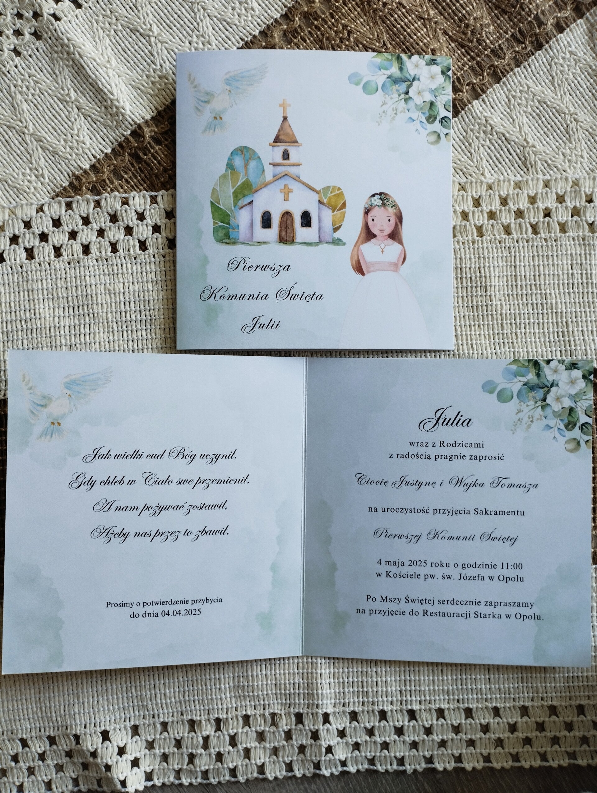 Zaproszenie składane nr 22