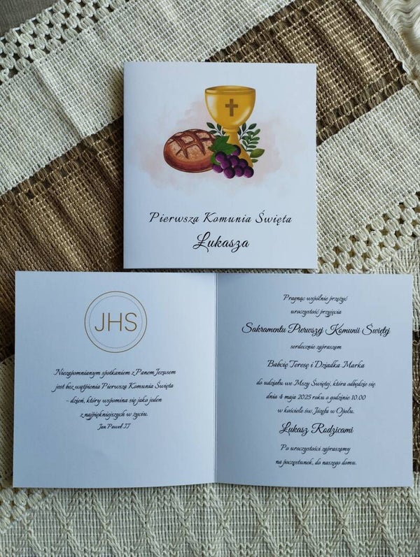 Zaproszenie składane nr 19