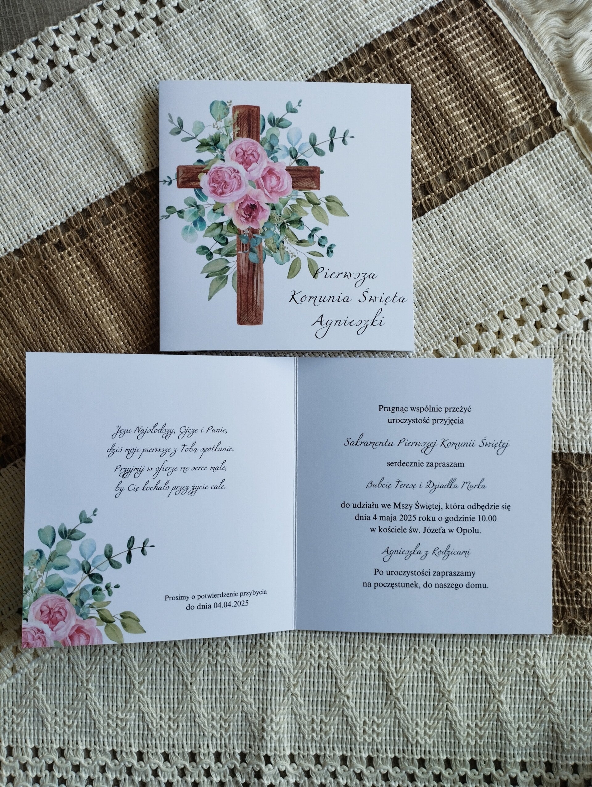 Zaproszenie składane nr 18