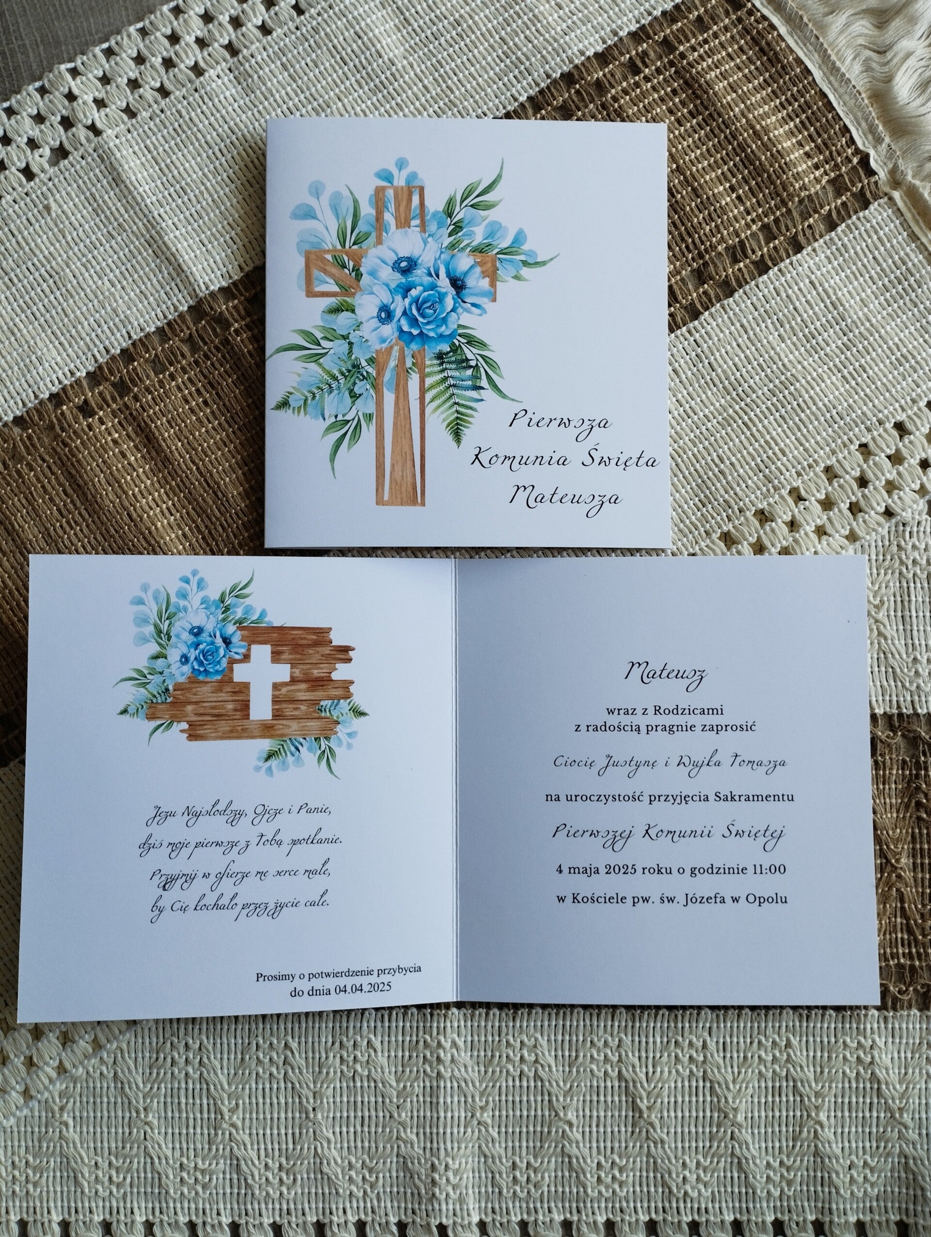 Zaproszenie składane nr 17